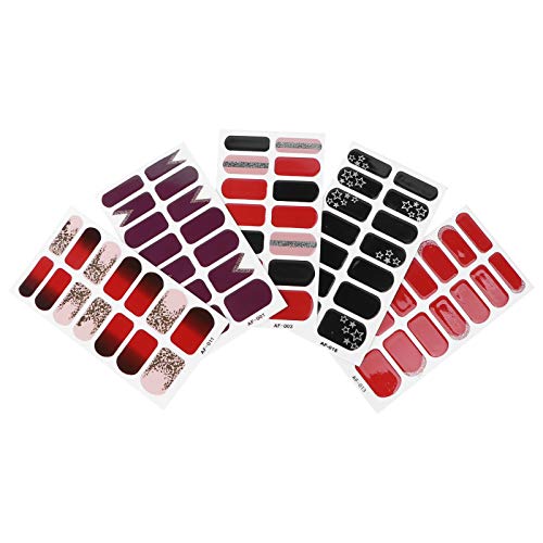 5 Blatt Weihnachten Nagelaufkleber Nagelabziehbilder DIY Festliche Nageldekorationen Weihnachtsdekoration – Bild 2