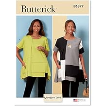 Butterick Misses Asymmetrical Top Sewing Pattern Kit, Design Code B6877, Sizes XS-S-M