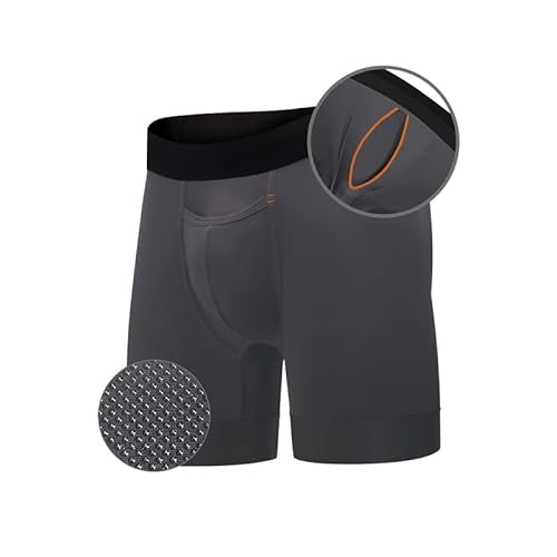 All Citizens Elite Ball Pouch Underwear for Men w/fly, Patented Ball Pouch Design, Performance Fabric, No Ride Up Legs Dark Gray