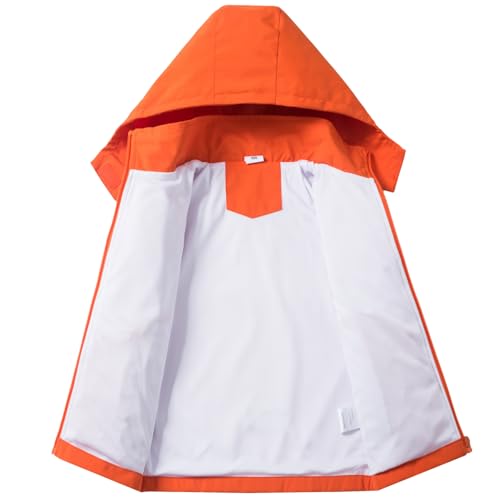 Boys Rain Jacket with Detachable Hood Lightweight Raincoats for Kids2