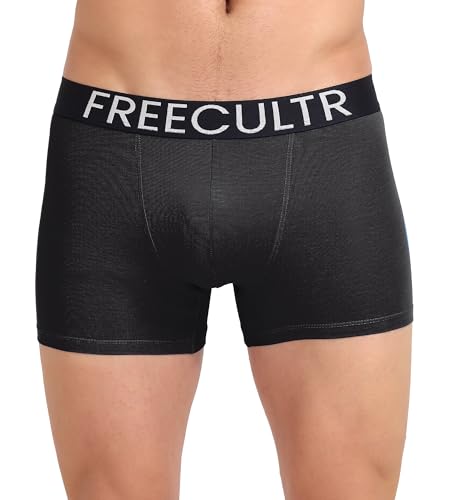 Image of Freecultr Organic Cotton Elastane Stretch Underwear for Men Breathable Comfortable Trunks Innerwear Sweat Absorbing Undergarments with Ultrasoft Waistband