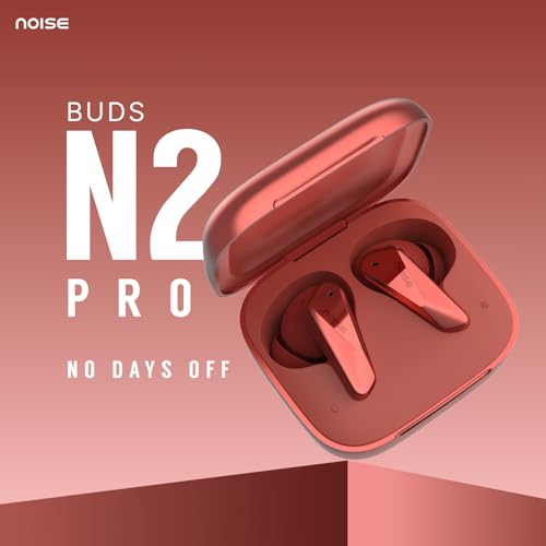 Image of Noise Buds N2 Pro Truly Wireless Earbuds with ANC (Up to 32dB), 70H Playtime, Dual Pairing, InstaCharge (10 Min = 200 Min), Bluetooth v6.0, Metallic Finish - Arctic Blue