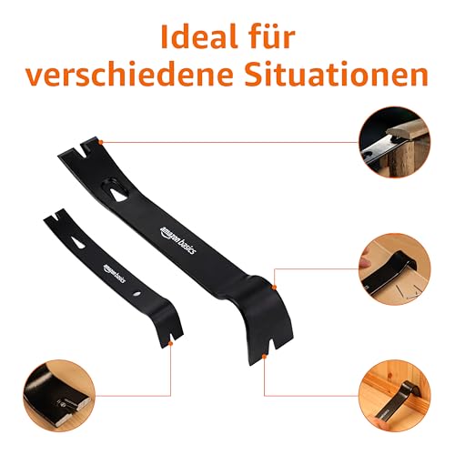 Amazon Basics Stemmeisen und Nagelzieher, 4 stück, 1er-Pack, Schwarz