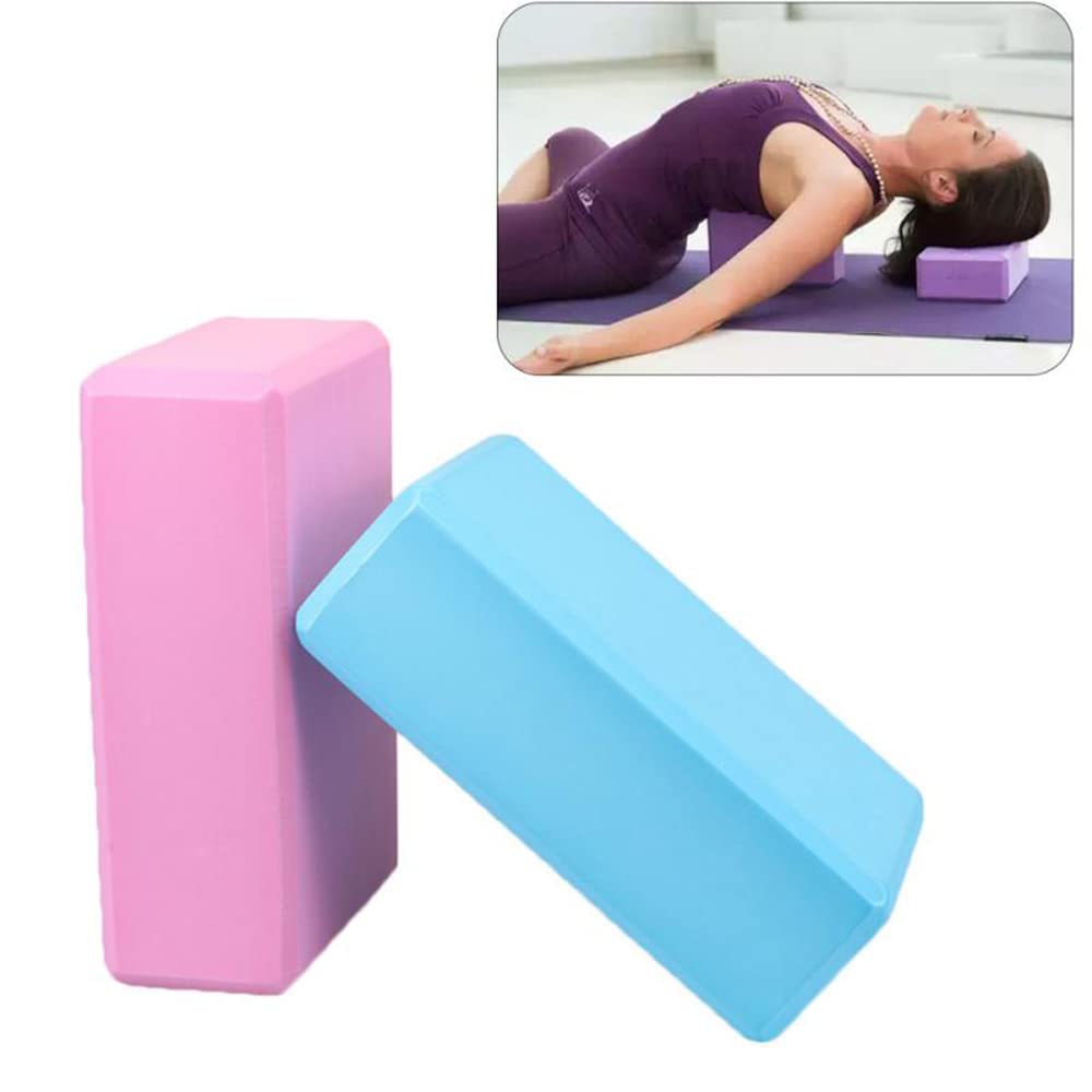 Yoga Block Brick Yoga Resistance Bands Set Tragbares Zugseil Gym Workout Mit Pilates Bar Und Yoga Balance Ball,Rosa