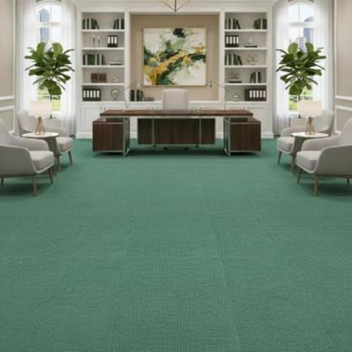Image of FC Texture-2-Sea-Green Carpet Luxurious Feel Floring for Residential, Commercial Office & Home and Sound Absorbing Durable Easy Clean Low Maintenance for High Traffic Areas