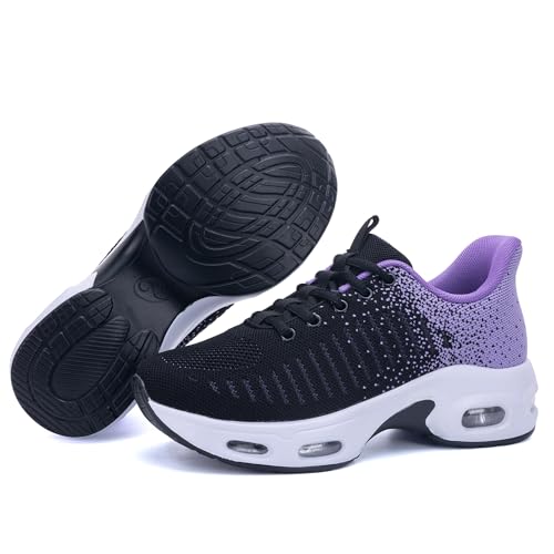Image of Womens Slip On Tennis Sneakers Walking Running Shoes Easy to Wear