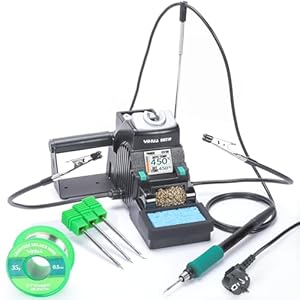YIHUA 982-III nauwkeurige soldeerstationkit C210, compatibel met 3 soldeerpunten C210, loodvrije soldeerdraad, slaapmodus, automatische stand-by, puntwisselsleuven, full-colour display.