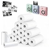 12 Rolls Kids Instant Camera Refill Paper, BPA-Free 57x25mm Thermal Photo Paper, HD Photo Printing for Most Kids Instant Camera Photo Print, Ideal for Drawing, Scrapbooks & Creative Play