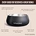 Sipworks Stainless Steel Dog Bowl – 32oz Weighted Metal Food and Water Bowls for Dogs and Cats with Non-Slip Base - Pet Bowls for All Breeds Sizes for Travel & Outdoor Play | Slate