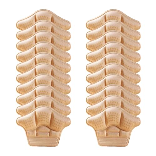 靴 かかと 柔らかく通気性のある靴用ヒールパッド、DIY可能なヒール裏クッションパッド、靴のフィット感と快適性の向上 (Color : Beige, Size : 20pcs-thick 5mm)