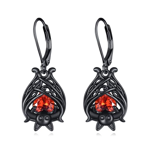 Boucles d'oreilles chauve-souris anti-allergie en argent pour femme