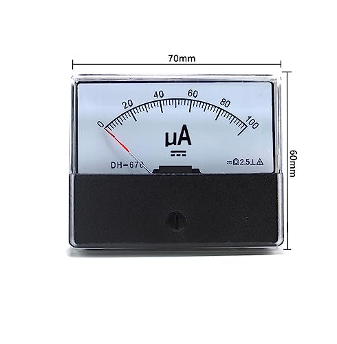 Ampèremètre CC 500UA DH-670 MOBYAT à pointeur analogique pour panneau électrique