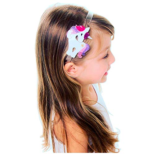 Tiara infantil unicórnio glitter acrílico Luxo resistente…