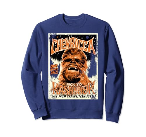 Star Wars Chewbacca Live From The Western Forces Text Sweatshirt