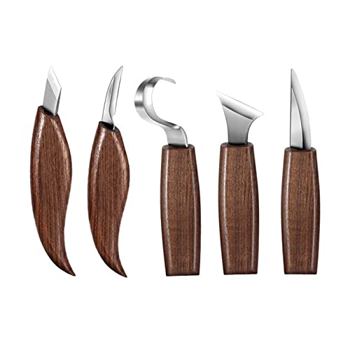SORTZ 5 st Mejselsniderkniv Träsnitt DIY Hand Träsnideri Verktyg Träsnideri Skärknivar Skalning Träbearbetningssked Handarbetare