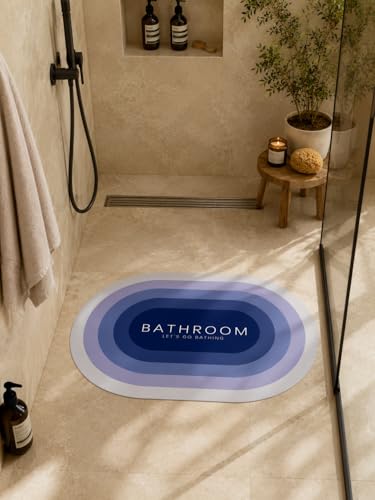Image of AAZEEM Pack of 3 Quick Dry Water Absorbing Rectangular Silicon Floor Mat | Anti-Skid & Non-Slip Cushion Doormat for Home, Kitchen | 38 X 58 Cm |