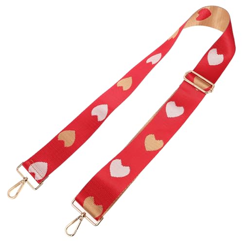 Cabilock Correa Ancha y Ajustable para Bolsos y Guitarra Diseño de Corazón Rojo Correa de Repuesto para...