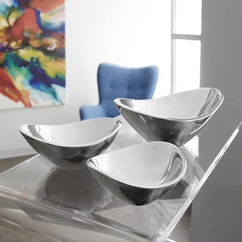 nambe Butterfly Bowl | For Hot and Cold Foods, Salads, Soups, Fruit | Made of Metal Alloy | Oven and Freezer Safe Serving Bowl for Entertaining, Decorative Centerpiece for Kitchen | Silver, 11\"