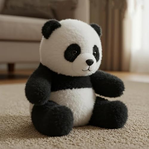 Generisch 18cm Kuscheltier Pandas - Kuscheliges Plüsch-Panda Sofakissen | Weicher, Emotional Beruhigender Begleiter Plüschtier Süße Kuscheltierpuppe Für Frauen, Männer, Mädchen, Teenager, Erwachsene