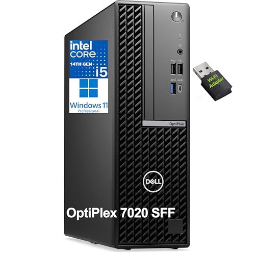 Dell OptiPlex 7020 SFF Business Desktop Computer 14th Gen Intel 14-Core i5-14500 (Beat i7-13700) 16GB DDR5 RAM 512GB PCIe SSD WiFi Adapter Keyboard and Mouse Windows 11 Pro (Renewed)