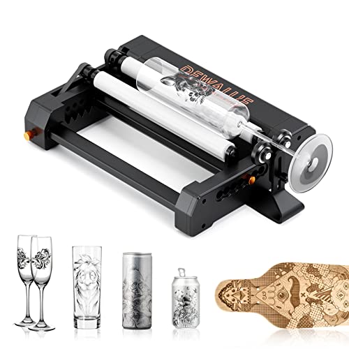 Laser-Rotationswalze, DEWALLIE Drehachse Rotation Axis 360° Drehbares Gravierwerkzeug, Laser-Rotationsaufsatz zum Gravieren von Zylindrischen Objekten Cover