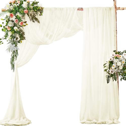 SiinvdaBZX 2 Panels Wedding Arch Draping Fabric...