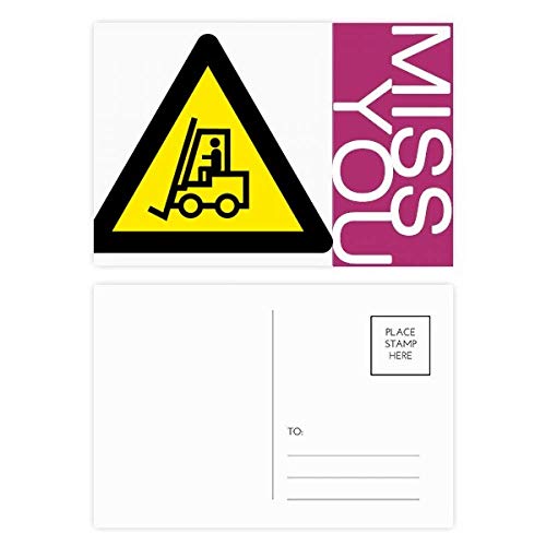 Carte postale Merci motif symbole d'avertissement pour correspondance
