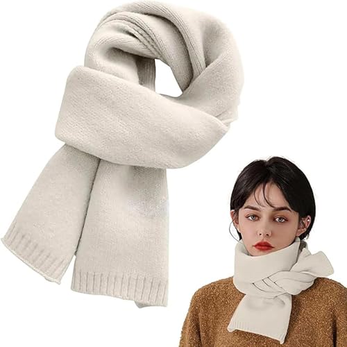 Kendwing Modischer Schal Damen Winter,Wollschal Beige Damen,Warmer Strickschal Damen Winter,Damenschal Für Kalte Wintertage Angenehmes Tragegefühl Elegante Für Winter...
