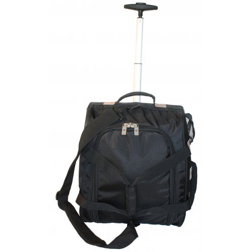 17" Rolling Personal Item Under Seat Duffel for Sun Country Southwest Delta Airlines (Black)4