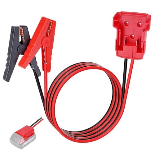 Portable Car Jump Starter for 18V Battery, 8AWG Heavy Duty Booster Cables with Copper Clamps, Emergency Battery Jumper P - Detailed View