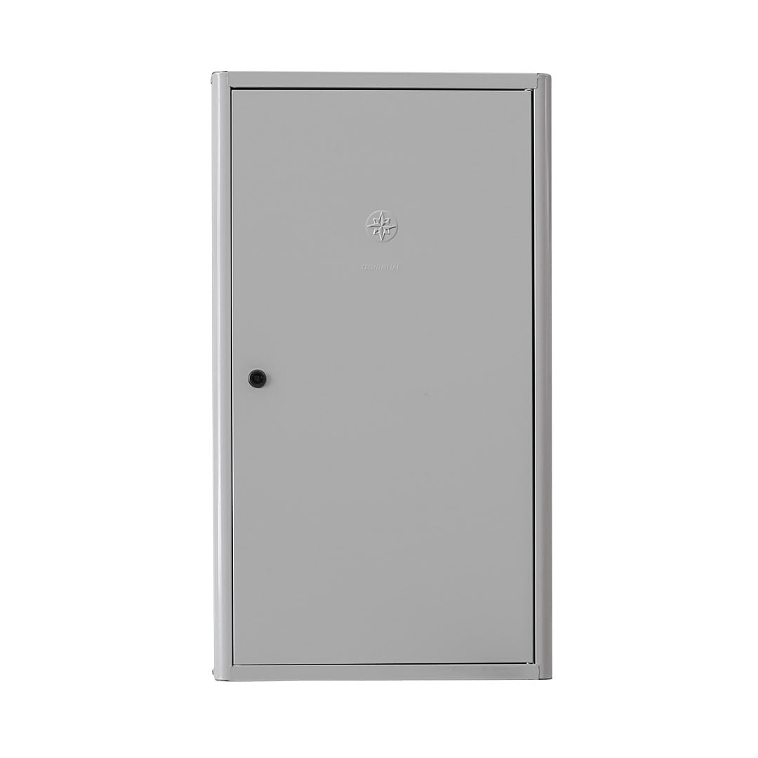 Copricaldaia da Esterno e Interno in Lamiera Preverniciata Bianco-Grigio SP. 6/10 – Dimensioni 120x70x53cm – Con Kit di Montaggio, QR code per Istruzioni e Pellicola Protettiva – Dotato di chiave
