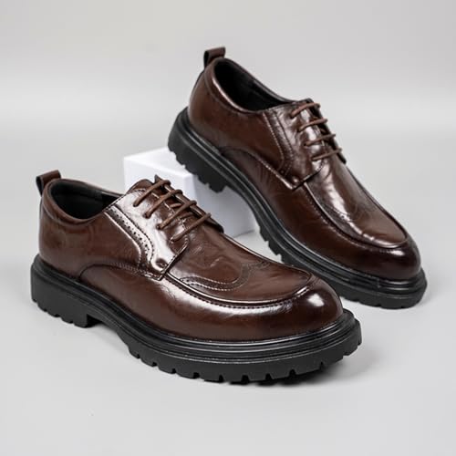 Men's Polished Leather Oxfords, Trendy Formal Shoes - Perfect for Workplace, Formal Gatherings & Daily Commute4