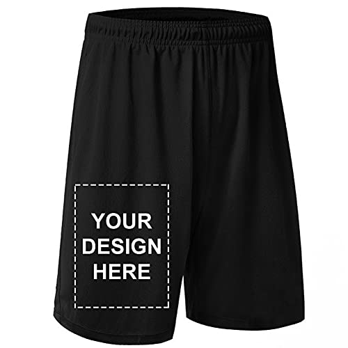 TopTie Custom Big Boys Youth Soccer Short Personalized Running Shorts with 8 Inches Pockets