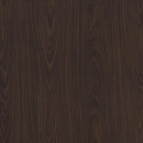 BAYYA Dark Brown Walnut Wood Grain Paper Waterproof Peel and Stick Wallpaper Black Walnut Decorative Furniture Sticker for Kitchen Cabinet Door Table Floor Shelf Drawer Liner Self-Adhesive Film