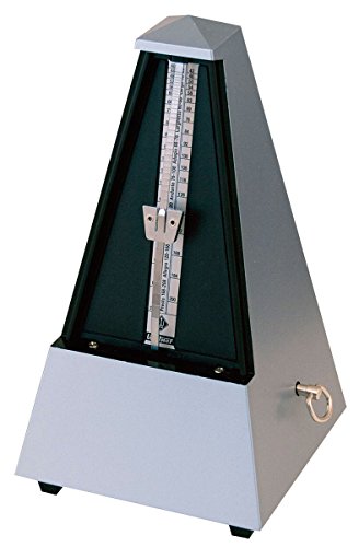 Wittner Métronome Pyramidal Argent mat foncé - Les Beatles, Paul McCartney, John Lennon, RIngo Starr, George Harrison Wittner Métronome Pyramidal Argent mat foncé