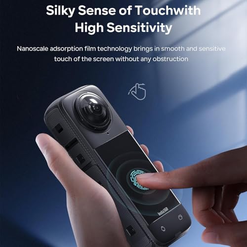Image of Action Pro Tempered Glass Screen Protector Compatible with Insta360 X5 | 9H Hardness, Scratch Resistant, Bubble-Free Installation | Ultra Clear Protection (Pack of 1)