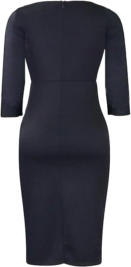 Bodycon Pencil Dress for Women Elegance Church Dresses Midi Teacher Office Modest Business Wear to Work Suiting Outfits - Image 4