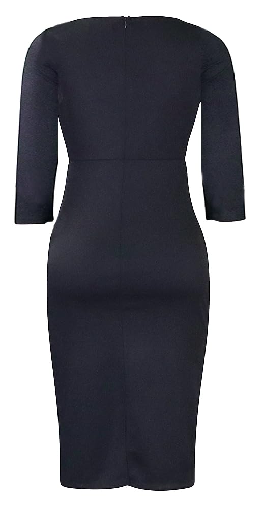 Image of ZVO Church Dress for Women Casual Dress Office Work Bodycon Midi Dresses