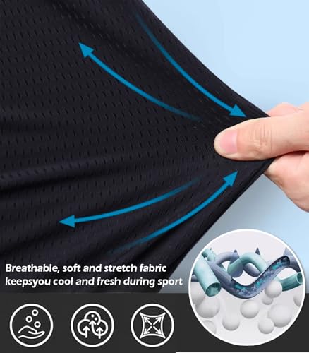 Mens Mesh Shorts 6 Inch Inseam Mens Athletic Shorts Breathable Fabric for Gym and Workouts2