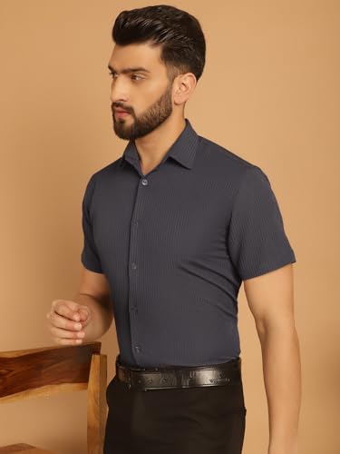 Image of Indian Needle Men's Striped Regular Fit Shirt