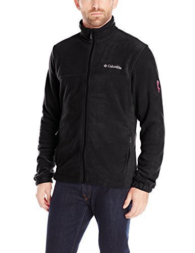 Columbia Men's Tested Tough In Pink Steens Mountain Fleece Jacket, Black, Large