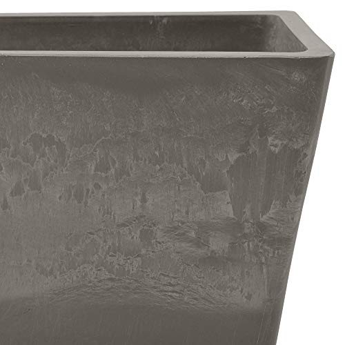 Image of Arcadia Garden Products PSW U45CT Plastic /Stone /Wood Composite Simplicity Window Box, No Drainage Hole (Drillable), 17.5 inch x 7 inch x 6 inch, Cement Color