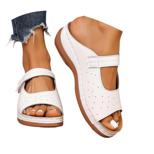 Pantuflas Gruesas con Estampado Floral y Punta Abierta para un Estilo Casual y cómodo en Verano. con diseño Floral