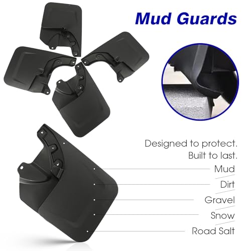 Image of Mud Flaps,4 PCS Mud Guards for Toyota Tacoma 2022-2023 with OEM Fender Flares,Front and Rear Splash Guard for Toyota Tacoma 2022-2023,Black