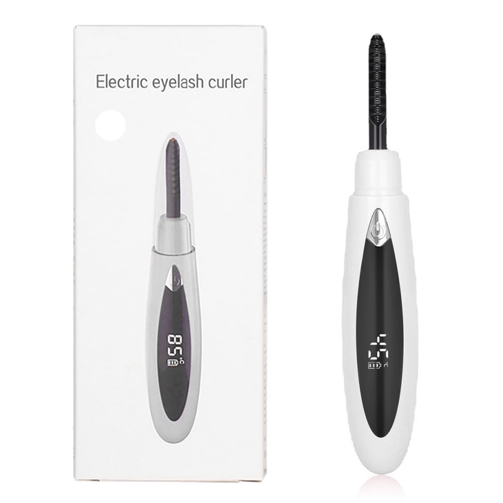 Curler de pestañas, rizador de pestañas con calefacción, eléctrico seguro y calentado, con 3 modos de temperatura, levantamiento de pestañas recargable, calentamiento rápido en 10 s - 24 horas de