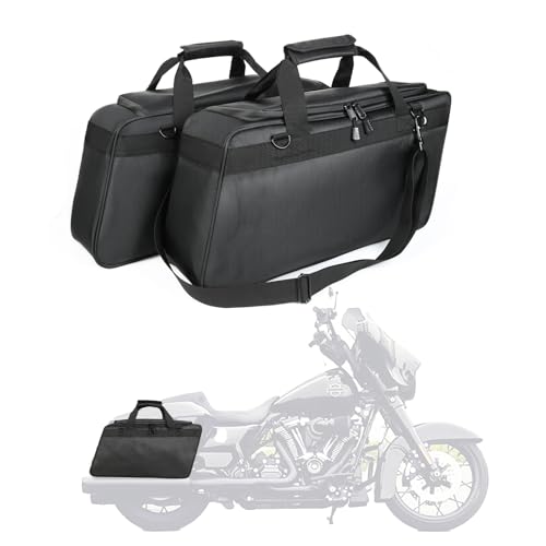 ANASES Motorcycle Saddlebag Liner Bags Hard Saddle Bags Insert Storage Bag 1680D Oxford Harley Luggage Bags Fit for Harley Touring Electra Glide Road Glide Street Glide Road King 1993-2025 (1 Pair)