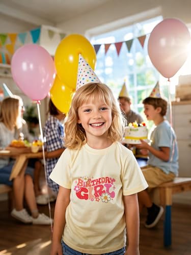 Birthday Girls Shirt 2nd 3rd 4th 5th 6th 7th 8th 9th Toddler Girl Birthday Outfit Kids Gift T-Shirts Party Tops3