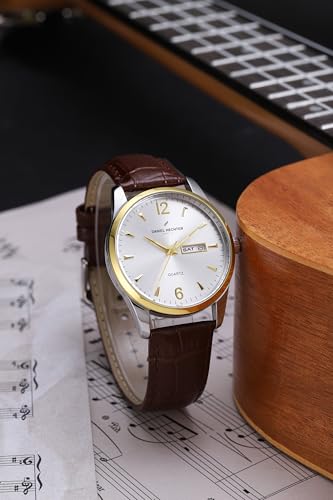Image of Daniel Hechter Paris Analog Quartz Watch for Men with Sunray Round Dial, Leather Strap, Day & Date Display & Water Resistant