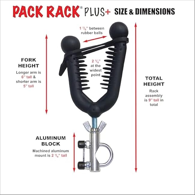 Pack Rack Plus - Gun & Bow Rack for ATVs and Bikes - Model PRP1