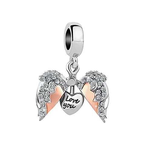 KunBead Rose Gold Angel Wing Charms Cover
